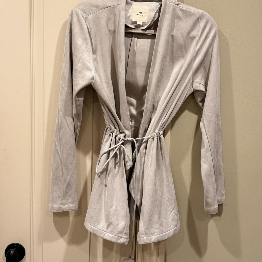 Thread & Supply MALVA Gray Jacket with Tie Waist